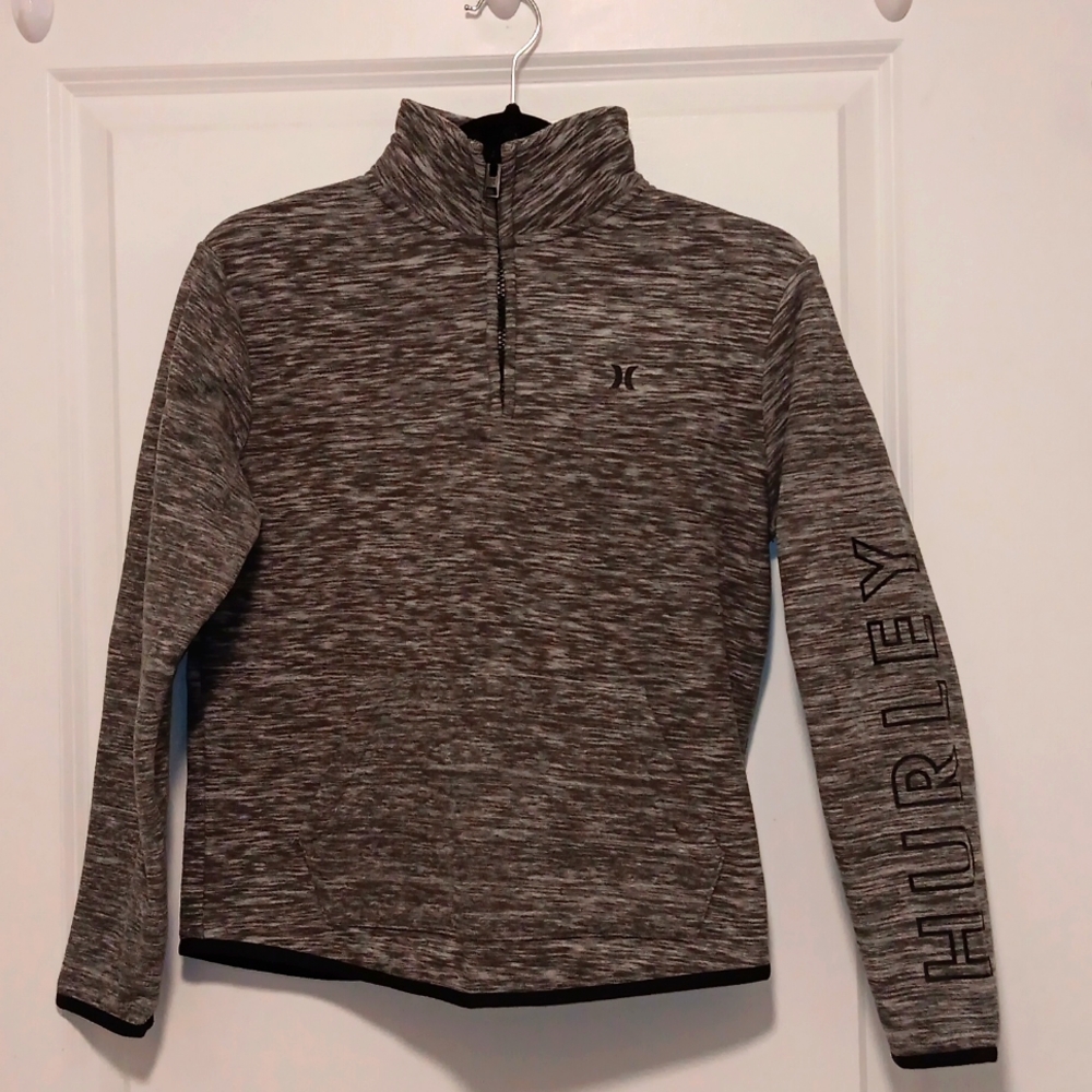 Boys Hurley Quarter Zip Fleece Pullover medium 10/12
